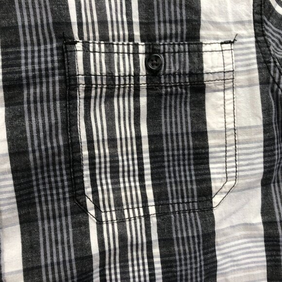 Lee Mens Shirt Medium Plaid Button Up Long Sleeve Check Casual Top Gray Classic - Picture 8 of 13